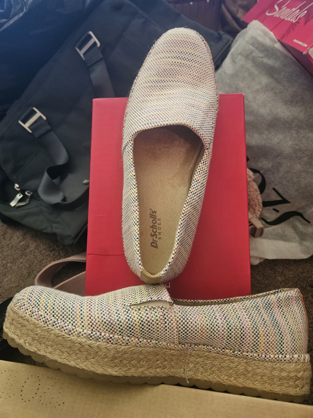 Dr. Scholl's Multicolor Woven Espadrille Platform Slip-On